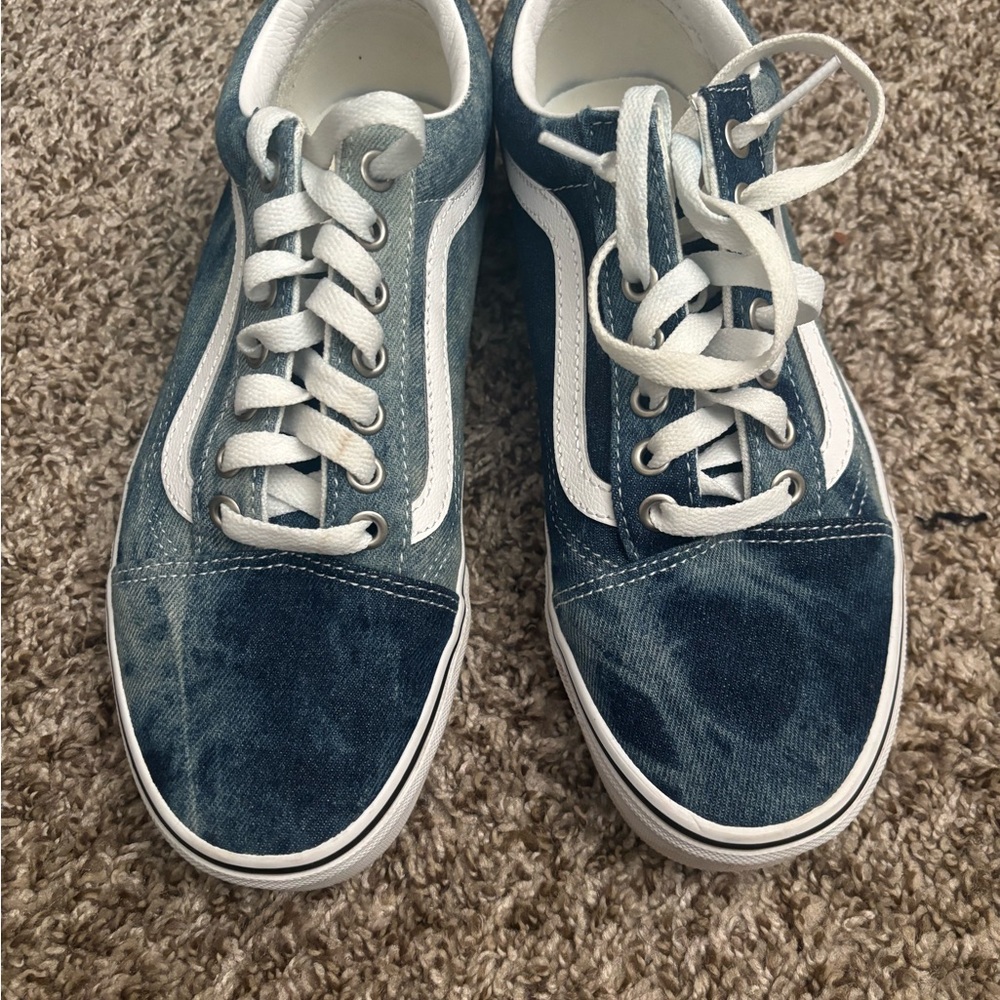 Vans Blue and White Women's Sneakers